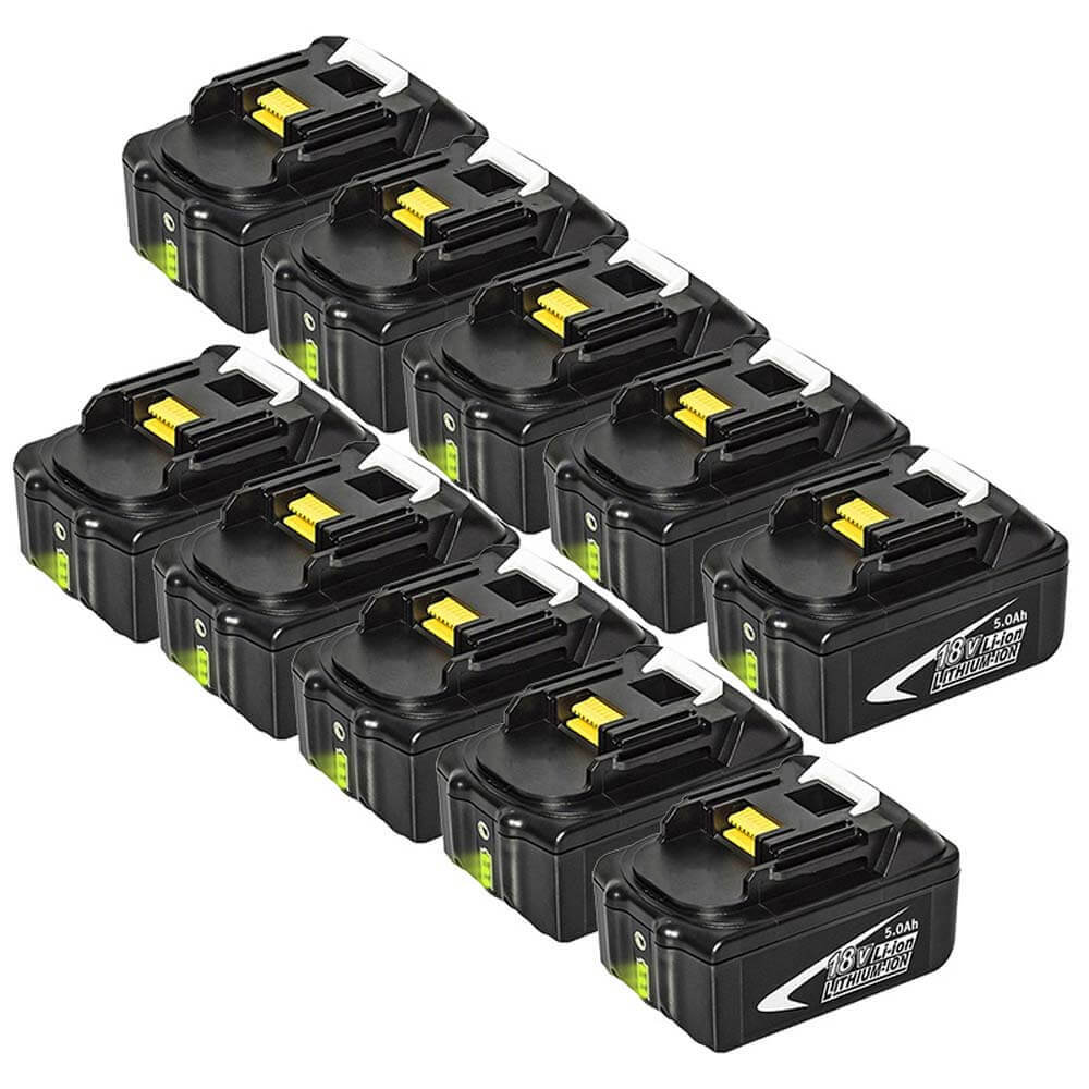 18V 5AH BL1850B Batterie de remplacement pour Makita avec LED 10 pièces /  compatible avec Makita 18V BL1830B BL1860B BL1820 LXT-400 – Dasbatteries