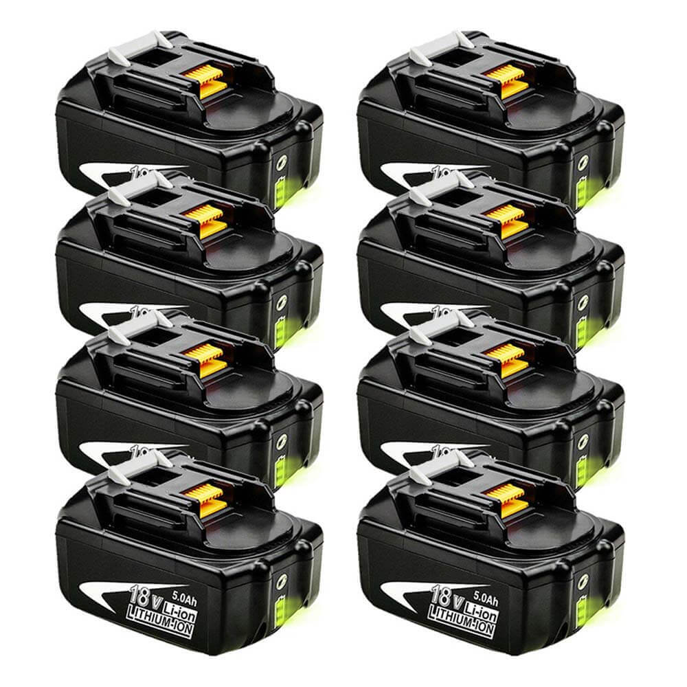 18V 5AH BL1850B Batterie de remplacement pour Makita avec LED 6 pièces /  Compatible avec Makita 18V BL1830B BL1860B BL1820 LXT-400 – Dasbatteries