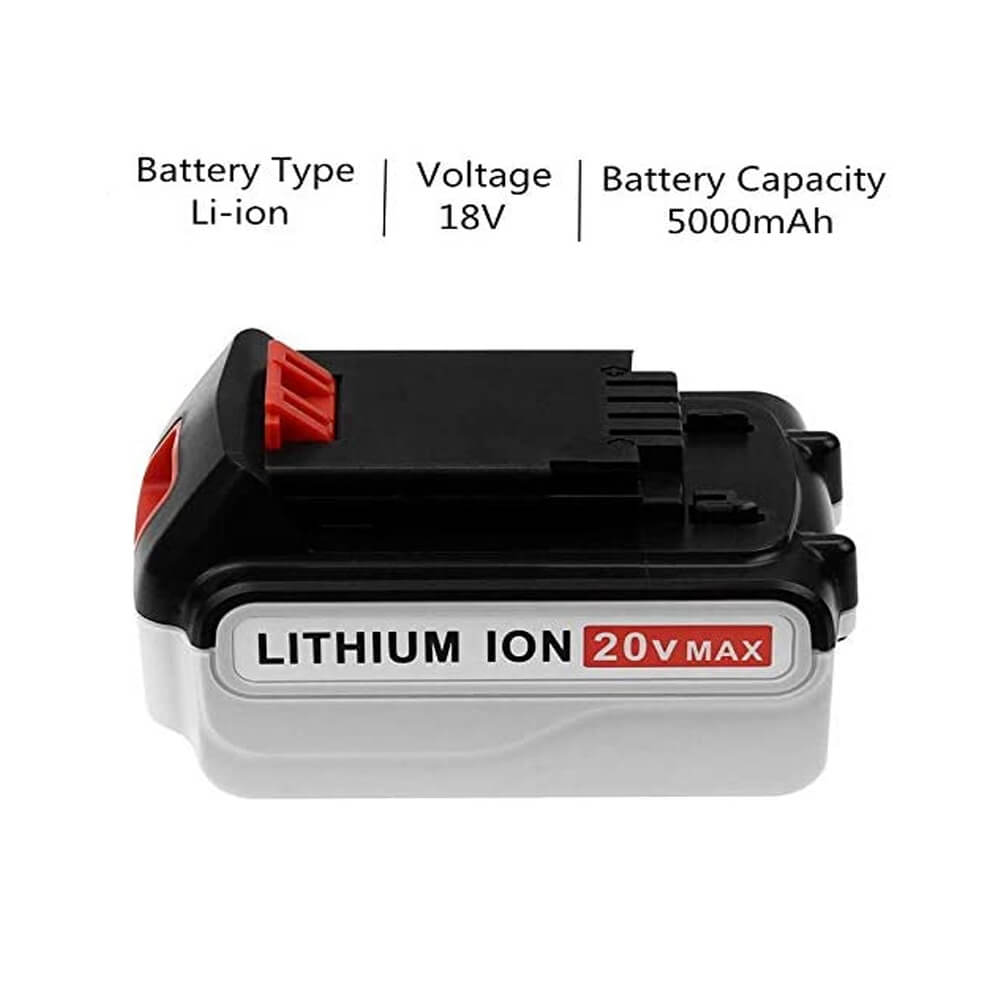 Per Black & Decker 20V Max (18V) 5,0 AH Li-ion LBXR4020 Batteria di  sostituzione della batteria – Dasbatteries