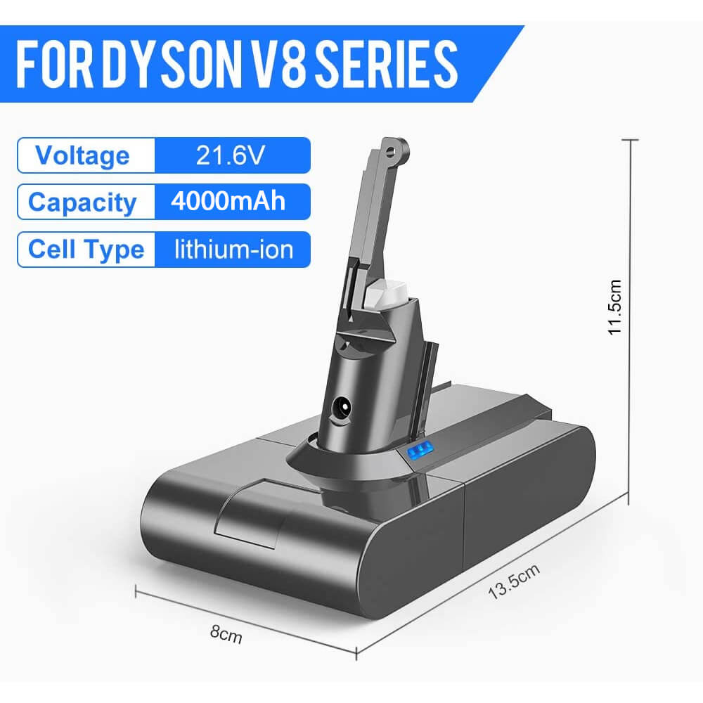For Dyson V8 21.6v 4.0AH Li-ion Absolute V8 Animal V8 Fluffy SV10 Cordless  Hand vacuum cleaner battery – Dasbatteries
