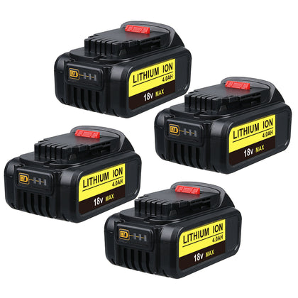 Pour Dewalt DCB200 20V MAX (18V XR) Remplacement de la batterie | 4,0h Batterie Li-ion 4 pièces