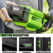 For Greenworks 80V 5.5Ah Battery Max GBA80200 compatible with Greenworks 80V Cordless Power Tools GCH8040 - Triple-Batteries