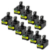 10 STÜCK 18V 6.5Ah Ersatzakku für Ryobi Lithium P102 P103 P105 P107 P108 P109 Ryobi ONE+ Cordless Tool - Dasbatteries