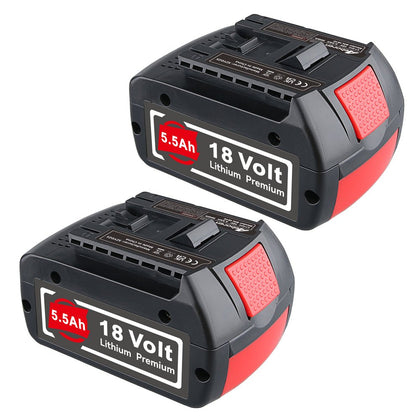 18V 5.5Ah 2 Stück Für Bosch BAT610G Li-ion Akku Ersatz mit LED /Kompatibel mit BAT609 BAT610G BAT618G BAT620 BAT621 - Dasbatteries