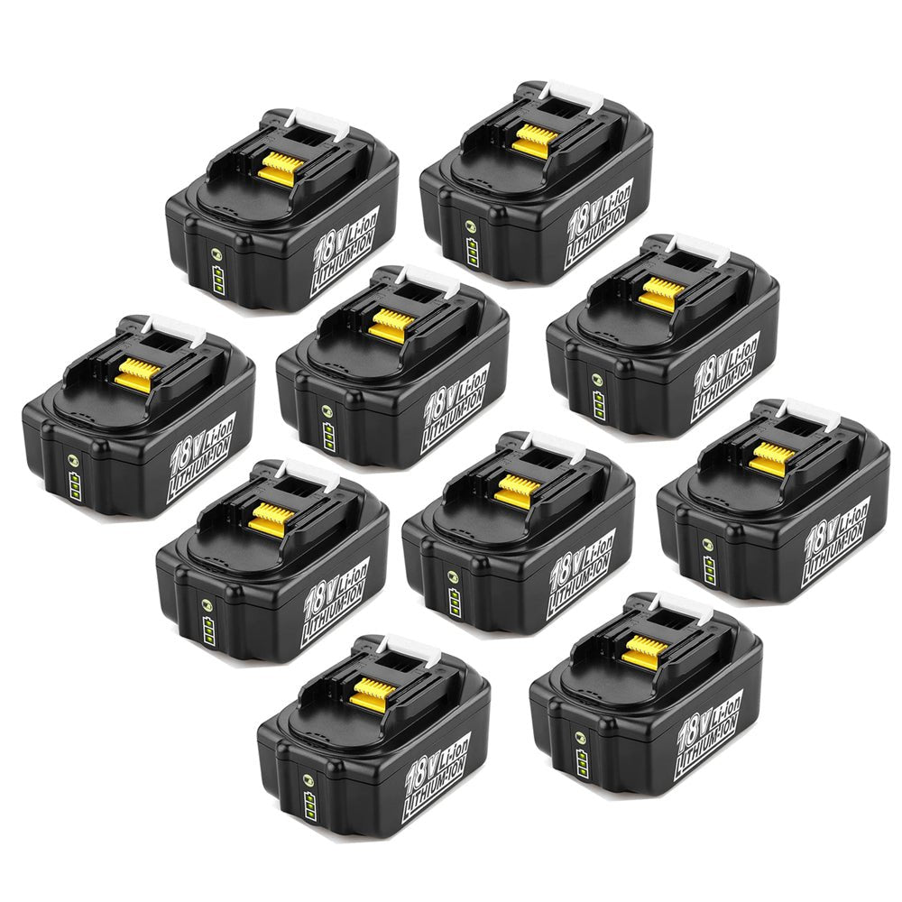 18V 5.5Ah BL1850B Ersatzakku für Makita mit LED 10-Stück/Kompatibel mit Makita 18V BL1830B BL1860B BL1820 LXT-400