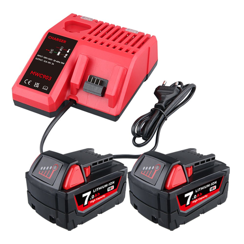 18V 7.0Ah Für Milwaukee Li-ion Akku Ersate X2 UND Für Milwaukee 