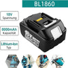 18V 8Ah BL1860 Ersatzakku für Makita 6 - Stück/Kompatibel mit Makita 18V BL1830B BL1860B BL1820 LXT - 400 - Dasbatteries