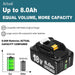 18V 8Ah BL1860B Ersatzakku mit LED/Kompatibel mit Makita 18V BL1830B BL1860B BL1820 LXT - 400 - Dasbatteries