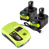 2 18V 5Ah Ersatzakku für Ryobi Lithium ONE+ Cordless Tool+3A 12V - 18V Ersatz Ladegerät für Ryobi ONE+ P108 P107 P104 P105 P102 P103 Werkzeuge Akku - Dasbatteries