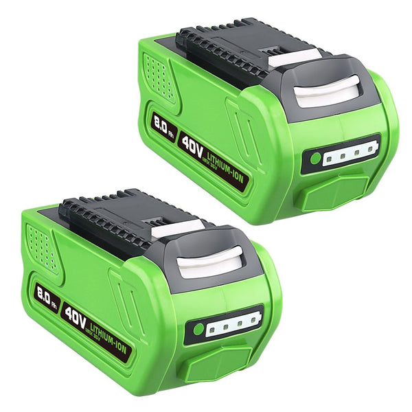 2 STÜCK Für GreenWorks 40V 8.0Ah Lithium Akku Ersatz | 29472 29462 