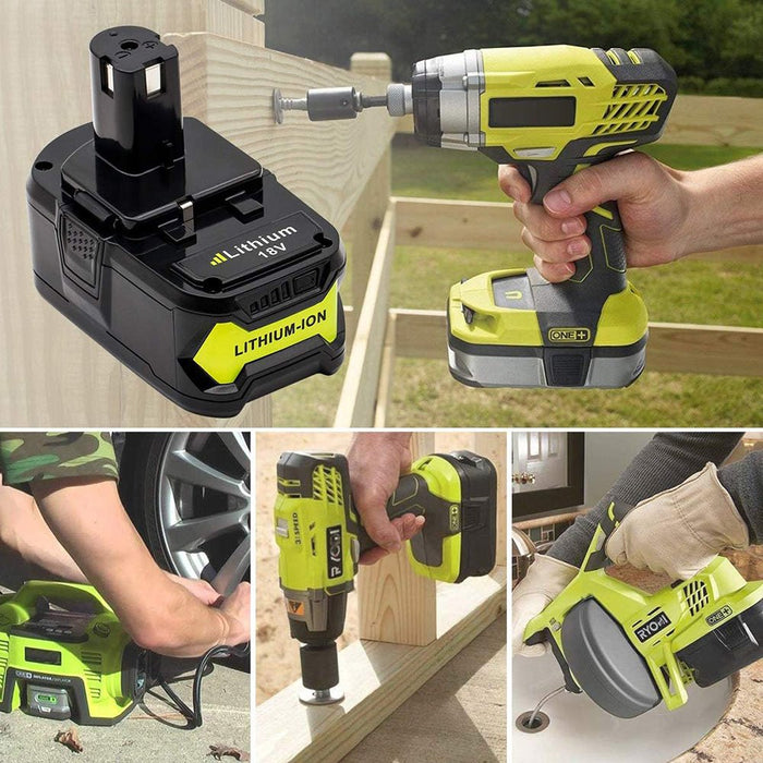 2 STÜCK für Ryobi 18V 5Ah Ersatzakku Lithium P102 P103 P105 P107 P108 P109 Ryobi ONE+ Cordless Tool - Dasbatteries