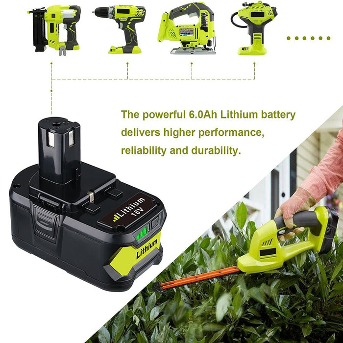 2 STÜCK für Ryobi 18V 5Ah Ersatzakku Lithium P102 P103 P105 P107 P108 P109 Ryobi ONE+ Cordless Tool - Dasbatteries