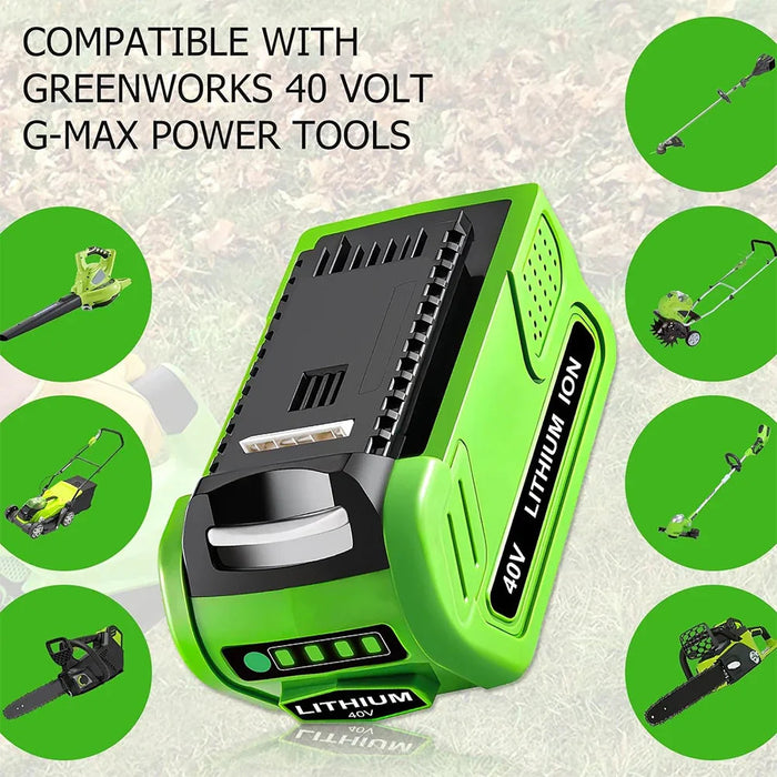 For GreenWorks 40V 7.0Ah Battery Replacement | Lithium Battery 29472 29462 Battery For GreenWorks 40V G-MAX Power Tools - Triple-Batteries