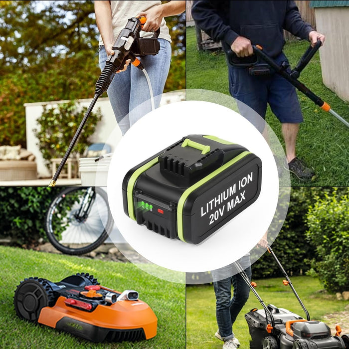 20V Max 5.5Ah Lithium Batterie für Worx WA3579 WA3520 WA3575 WA3578 WA3525 WG160 6 - Stück - Dasbatteries