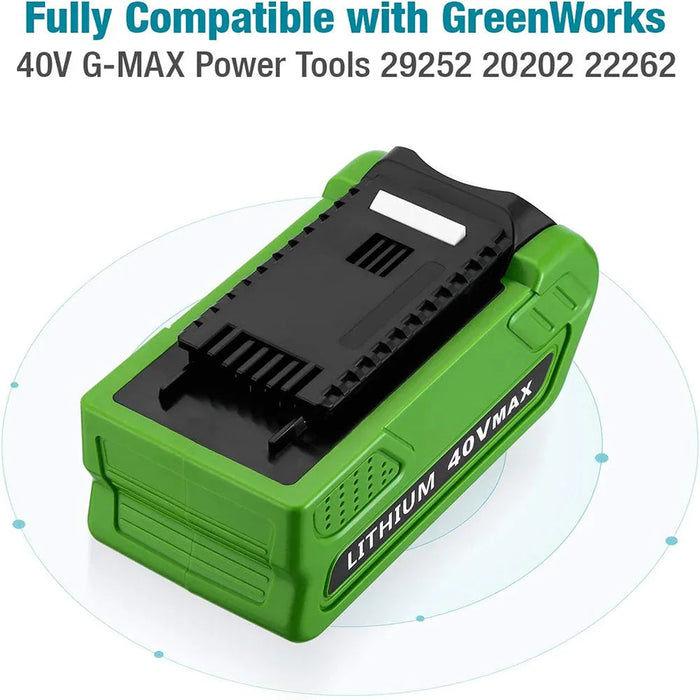 For GreenWorks 40V 6.0Ah Battery Replacement | Lithium Battery 29472 29462 Battery For GreenWorks 40V G-MAX Power Tools - Triple-Batteries