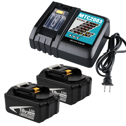 2BL1860 + DC18RC 3.0AH Charger pour Makita 14.4V-18V Chargeurs de batterie Li-ion