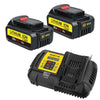 DCB200 6.0AH+DCB118 Replacement charger 4.5a for Dewalt 10.8V 14.4V 18V 20V Li-ion Batteries for Dewalt DCB200 quick charger