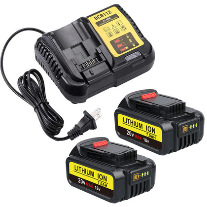 DCB200 6.0AH+DCB112 Cargador de reemplazo 3A para Dewalt 10.8V 14.4V 18V 20V Li-ion Batteries para Dewalt DCB200 CARGADOR RÁPIDO