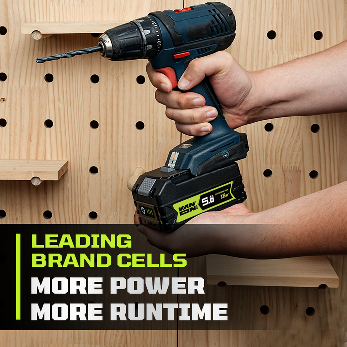 VANON PRO Für Bosch 18V BAT610G Akku 5Ah Ersatz