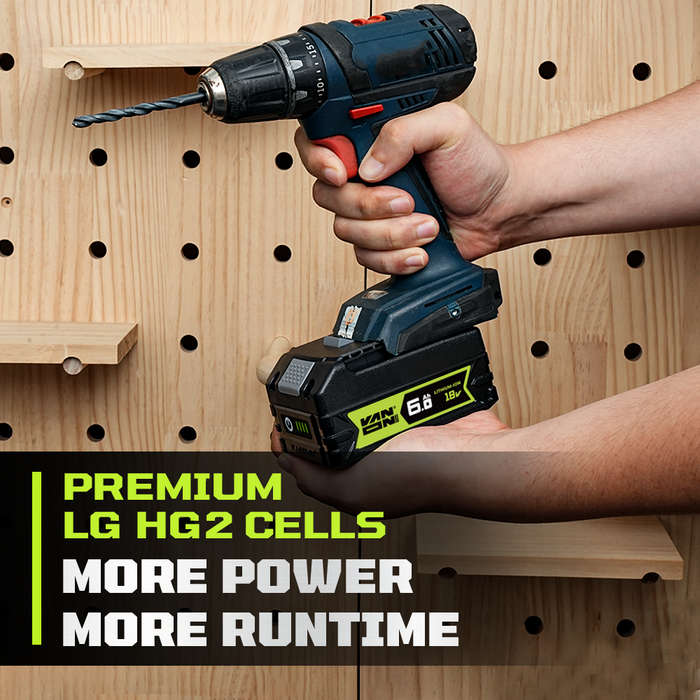 VANON PRO Für Bosch 18V BAT610G Akku 6Ah Ersatz