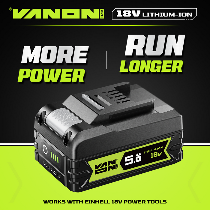 Für Einhell 18V Power X-Change Akku 5Ah Ersatz-VANON PRO