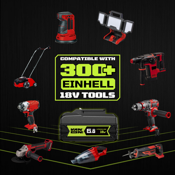 Für Einhell 18V Power X-Change Akku 6Ah Ersatz-VANON PRO