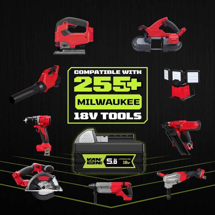 Für Milwaukee 18V M18 Akku 5Ah Ersatz-VANON PRO