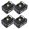 Abverkauf | 18V 5.5Ah BL1850B Ersatzakku für Makita mit LED 4 - Stück/Kompatibel mit Makita 18V BL1830B BL1860B BL1820 LXT - 400 - Dasbatteries