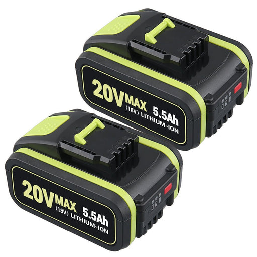 Abverkauf | 20V Max 5.5Ah Lithium Batterie für Worx WA3579 WA3520 WA3575 WA3578 WA3525 WG160 2 - Stück - Dasbatteries