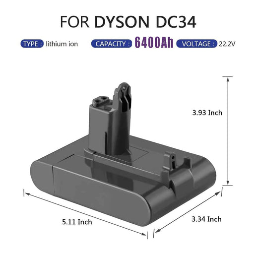 Abverkauf | DC35 Aktualisiet 22.2V 6.4Ah Für Dyson Li - ion Type B Ersatzakku (Nicht Passend Typ A) DC31 DC34 DC45 (Nicht Passend Typ A) - Dasbatteries