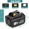 Abverkauf | für Makita BL1850B 5.5Ah & Dual Port Ladegerät Starter Pack/Ersatz ladegerät 18V Batterieladegerät DC18RD Makita 18V LXT Lithium - Ionen - Akku - Dasbatteries