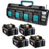 BL1860B 7Ah & 4 - Port 18V Lithium - Ionen - Ladegerät für Makita DC18SF 14,4V - 18V Lithiumbatterie BL1890B BL1860 BL1850B BL1430 - Dasbatteries