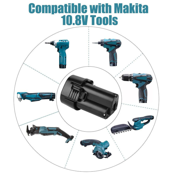 für Makita 10.8V 4.8Ah Akku Ersatz | BL1013 Li - Ion Akku 2 STÜCK - Dasbatteries