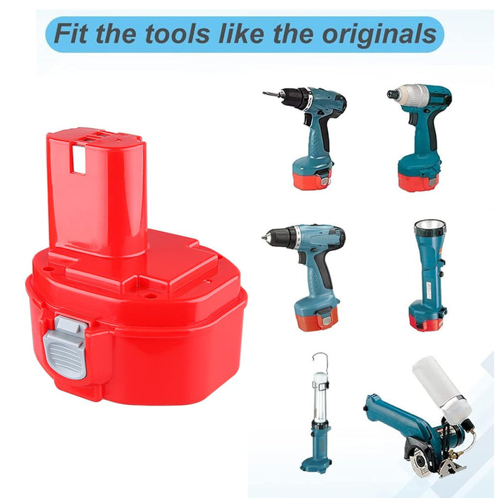 für Makita 14.4V 4.8Ah Ni - MH Ersatzakku | 1422 1420 1433 1434 1435 1435F Red - Dasbatteries