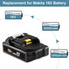 Für Makita 18V 3.0Ah Akku Ersatz BL1815 BL1830 2-Stück mit 14.4V-18V Schnellladegerät für Makita DC18RC 3.0Ah - Dasbatteries