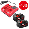 Für Milwaukee 18V 5.0Ah Akku Ersatz | Li - ion Akku 2 Stück + Für Milwaukee Batterieladegerät 12V - 18V | M 12 - 18C Ladegerät ersetzen - Dasbatteries