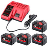 Für Milwaukee 18V 9.0Ah Li - ion Akku Ersate X4 UND Für Milwaukee Batterieladegerät 12V - 18V - Dasbatteries