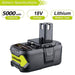 für Ryobi 18V 5Ah Ersatzakku Lithium P102 P103 P105 P107 P108 P109 Ryobi ONE+ Cordless Tool - Dasbatteries