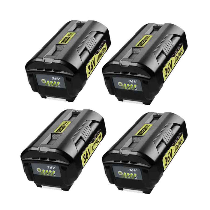 Für Ryobi 36V Akku 8.0Ah Ersatz | OP3626 Lithium-Ionen-Akku mit LED-Anzeige