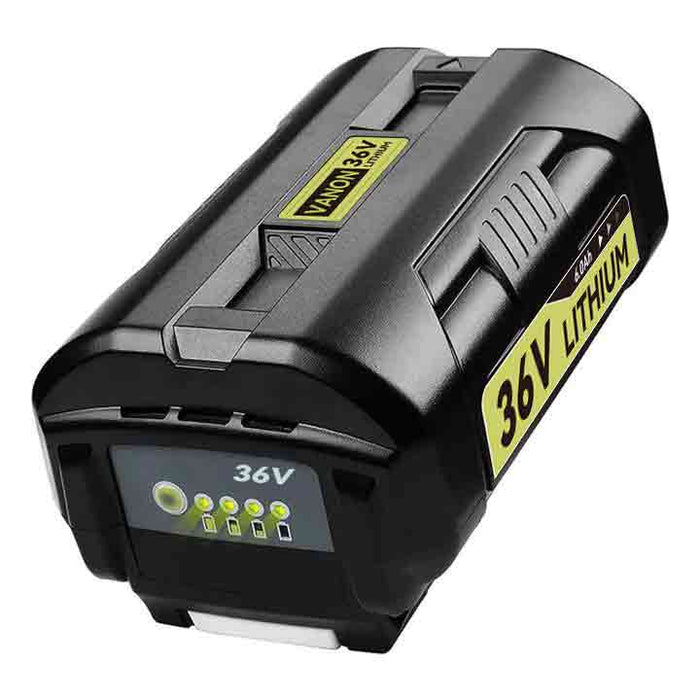Für Ryobi 36V Akku 8.0Ah Ersatz | OP3626 Lithium-Ionen-Akku mit LED-Anzeige
