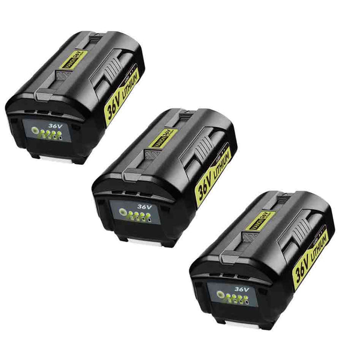 Für Ryobi 36V Akku 8.0Ah Ersatz | OP3626 Lithium-Ionen-Akku mit LED-Anzeige