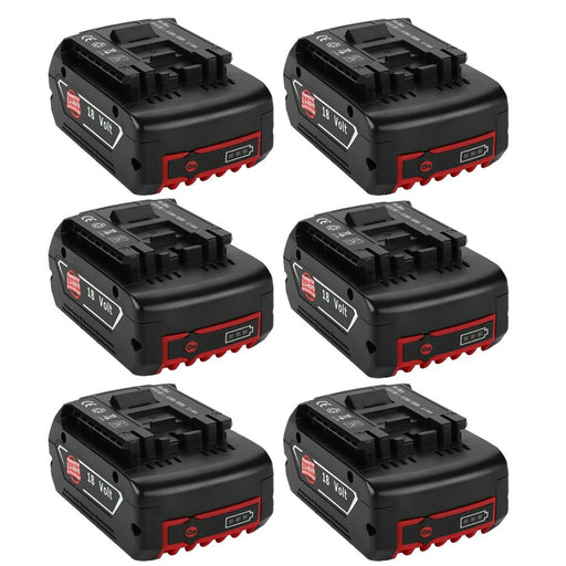 18V 5.0Ah 6 Stück Für Bosch BAT610G Li-ion Akku Ersatz mit LED / Kompatibel mit BAT609 BAT610G BAT618G BAT620 BAT621 - Dasbatteries