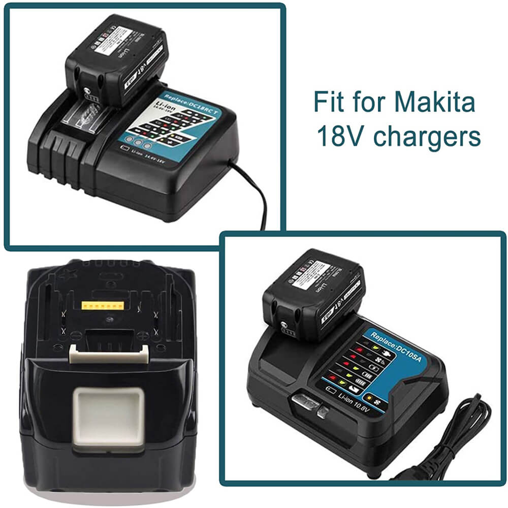 18V 5Ah BL1850B Ersatzakku für Makita mit LED 8-Stück/Kompatibel mit Makita 18V BL1830B BL1860B BL1820 LXT-400 - Dasbatteries