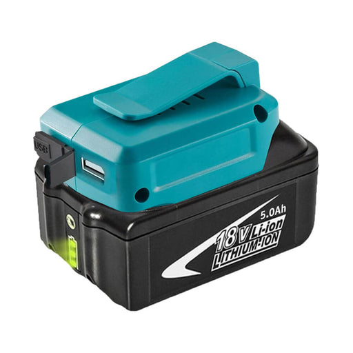 18V 5Ah BL1850B & USB-Netzadapter/Kompatibel mit Makita 18V BL1830B BL1860B&Für MAKITA ADP05 14-18V Li-Ionen-Batterie GAR - Dasbatteries