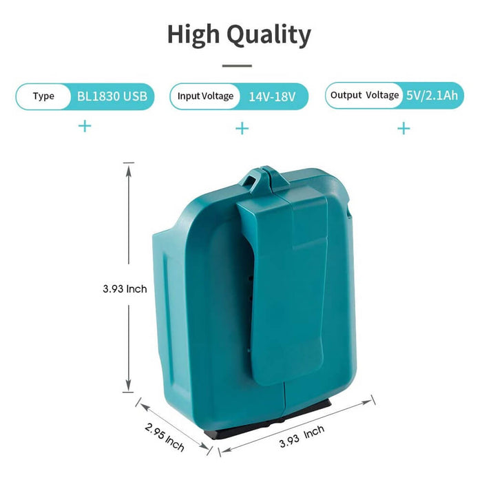 18V 5Ah BL1850B & USB-Netzadapter/Kompatibel mit Makita 18V BL1830B BL1860B&Für MAKITA ADP05 14-18V Li-Ionen-Batterie GAR - Dasbatteries