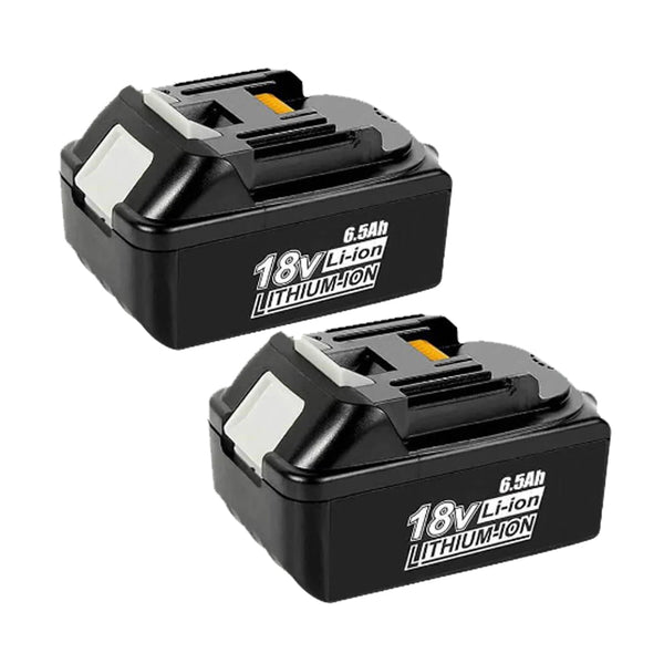 18V 6.5AH BL1860 replacement battery for Makita 2 piece compatible with Makita 18V BL1830B BL1860B BL1820 LXT 400