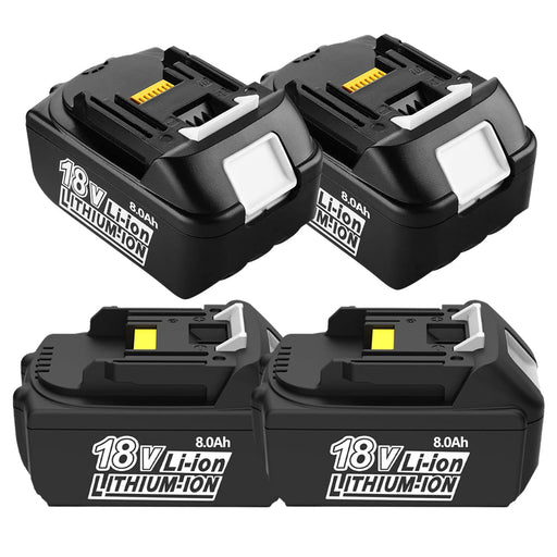 18V 8Ah BL1860 Ersatzakku für Makita mit LED 4-Stück/Kompatibel mit Makita 18V BL1830B BL1860B BL1820 LXT-400 - Dasbatteries