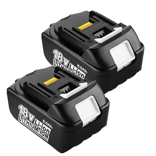 18V 8Ah BL1860 Ersatzakku mit LED 2-Stück/Kompatibel mit Makita 18V BL1830B BL1860B BL1820 LXT-400 - Dasbatteries