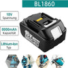 18V 8Ah BL1860 Ersatzakku mit LED 2-Stück/Kompatibel mit Makita 18V BL1830B BL1860B BL1820 LXT-400 - Dasbatteries