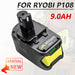 18V 9Ah Ersatzakku für Ryobi Lithium P102 P103 P105 P107 P108 P109 Ryobi ONE+ Cordless Tool - Dasbatteries